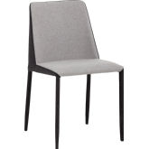 Renee Dining Chair in Grey & Dark Slate Fabric on Steel (Set of 2)